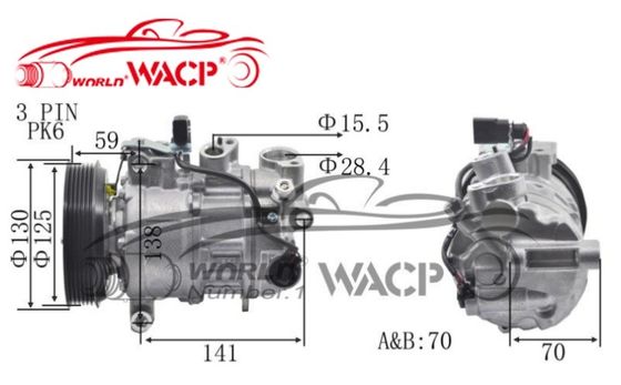 4GD820803M 4GD260805E অটো এয়ার কম্প্রেসার অডি A6/Q7 এর জন্য ভক্সওয়াগেন 2.5/3.0 C7PA WXAD033 এর জন্য